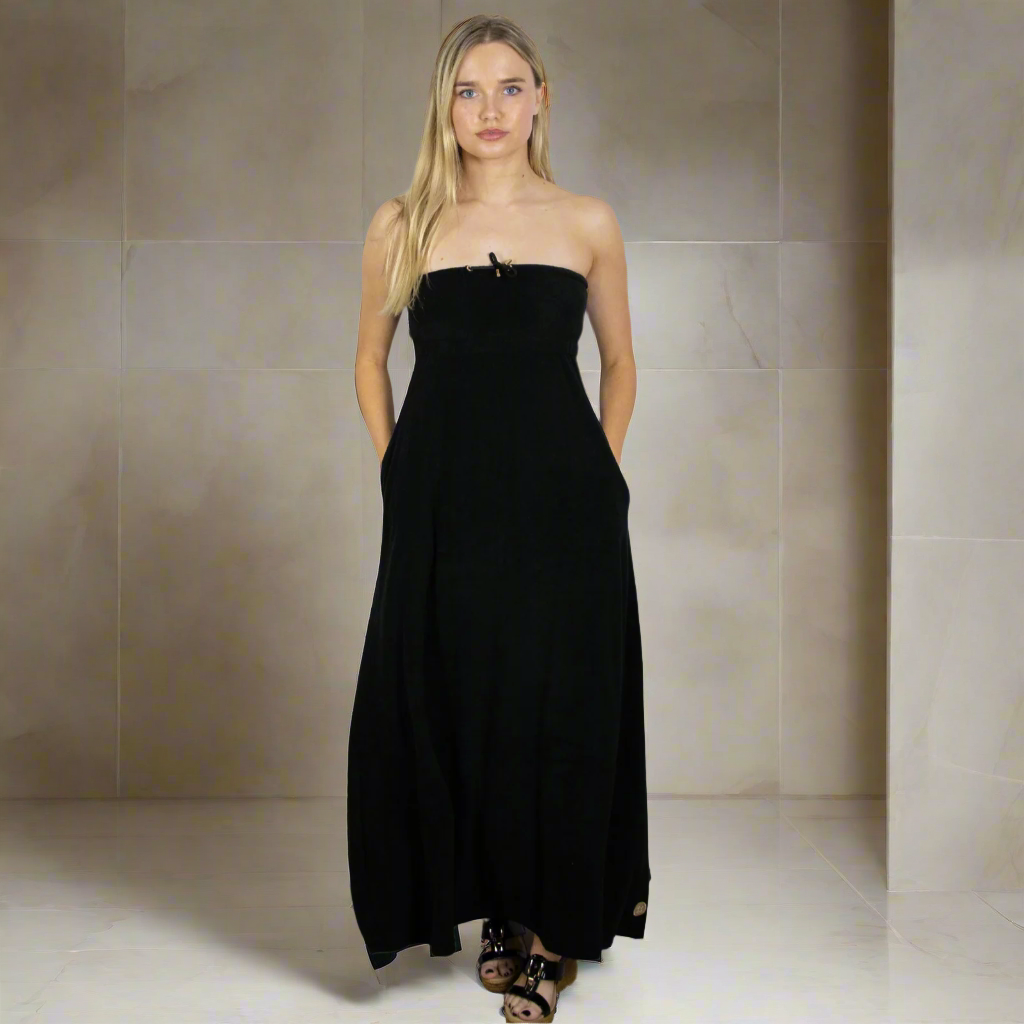 Luxury long towel dress – quick-drying, lightweight, and perfect for yachting, maternity comfort, and post-swim relaxation.