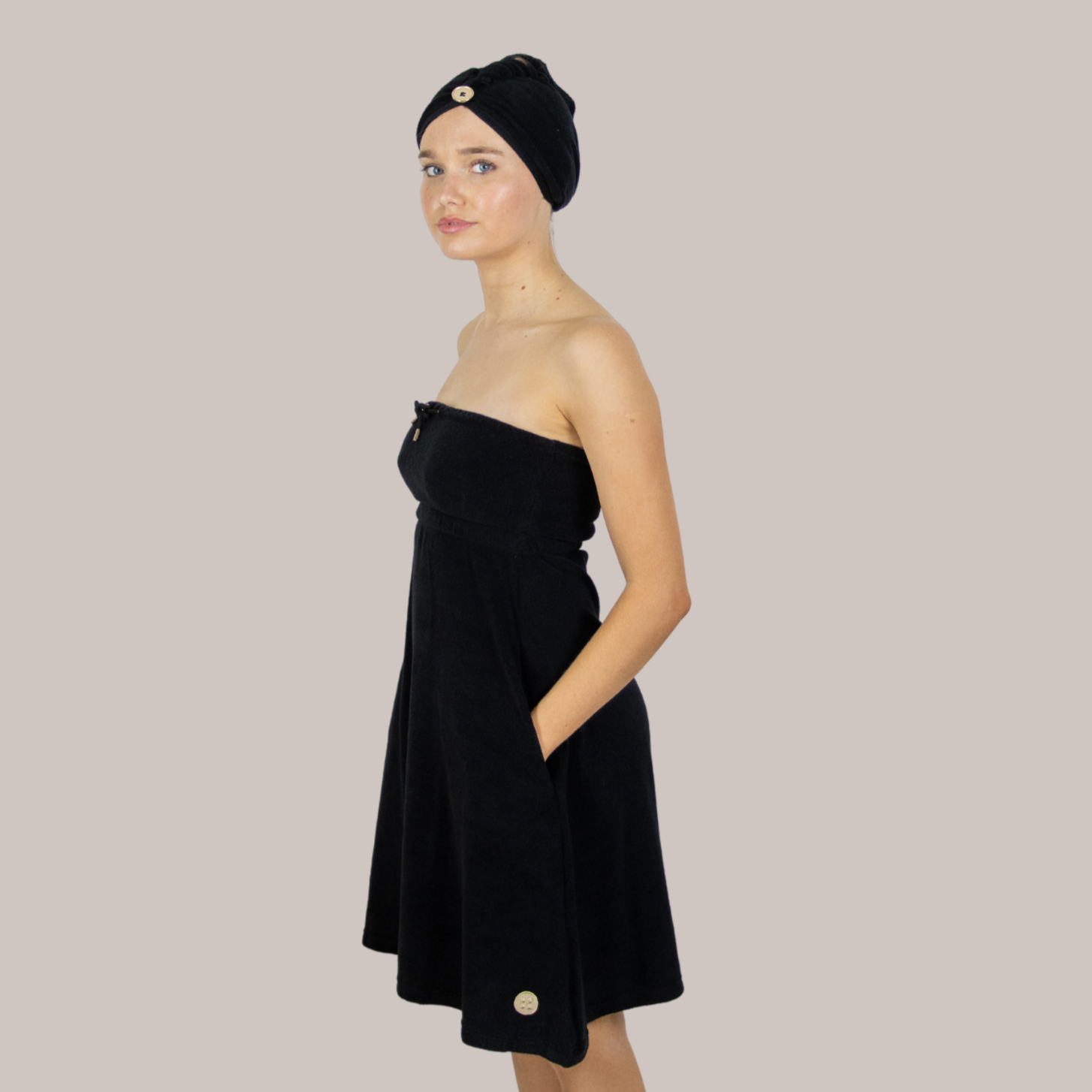 UK Dress & Head Towel Set with Bag